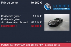 Porsche 718 CAYMAN GTS 365 CV PDK 67-Bas-Rhin