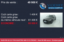 Audi RS Q3 2.5 TFSI QUATTRO 400 CV S-TRONIC 67-Bas-Rhin